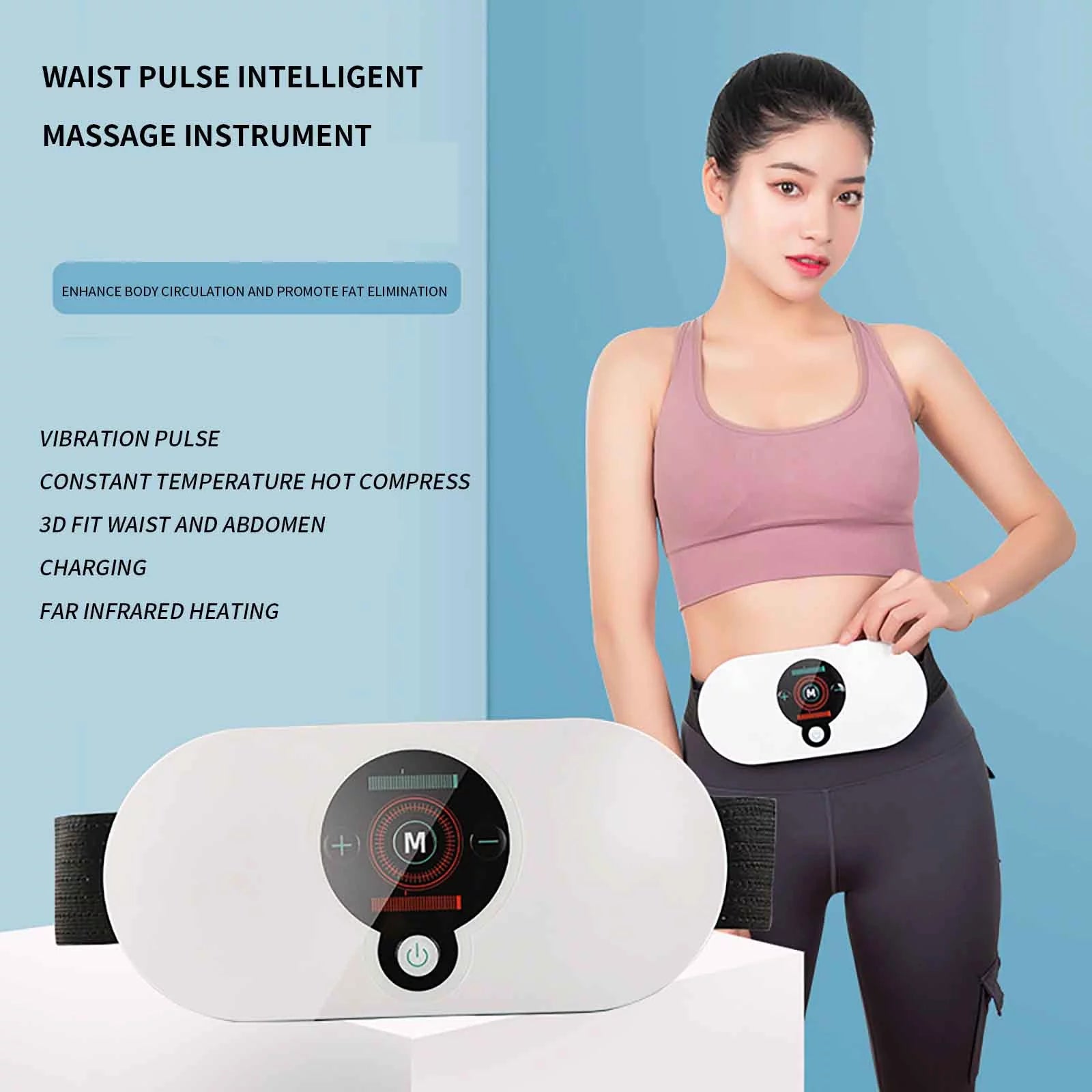 Cyber of Monday Deals 2023 Health and Beauty Products Waist Massager Smart Abdominal Vibration Weight Loss Belt Massager Electrotherapy Thin Waist and Abdominal Massager