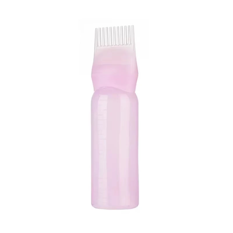 180Ml Plastic Hair Dye Bottles Refillable Bottle Applicator Comb Dispensing Salon Hair Coloring Hairdressing Styling Tool Comb